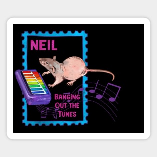 Neil Banging out the Tunes Magnet